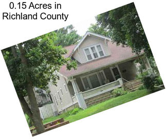 0.15 Acres in Richland County