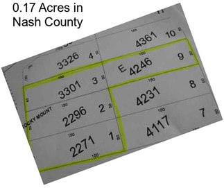 0.17 Acres in Nash County