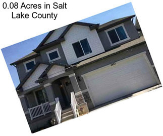 0.08 Acres in Salt Lake County