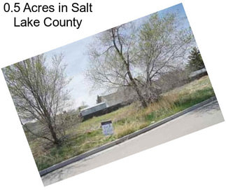 0.5 Acres in Salt Lake County