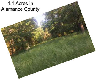 1.1 Acres in Alamance County