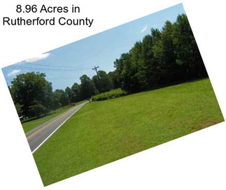 8.96 Acres in Rutherford County