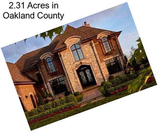 2.31 Acres in Oakland County