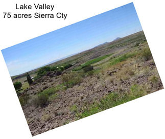 Lake Valley 75 acres Sierra Cty