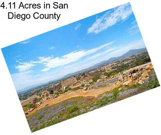 4.11 Acres in San Diego County