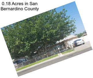 0.18 Acres in San Bernardino County