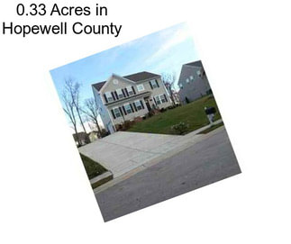 0.33 Acres in Hopewell County