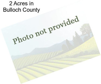 2 Acres in Bulloch County