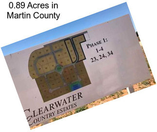 0.89 Acres in Martin County