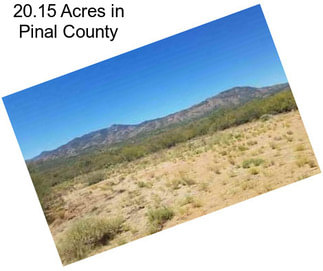 20.15 Acres in Pinal County