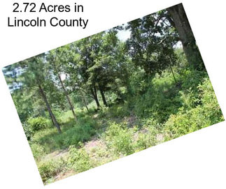 2.72 Acres in Lincoln County