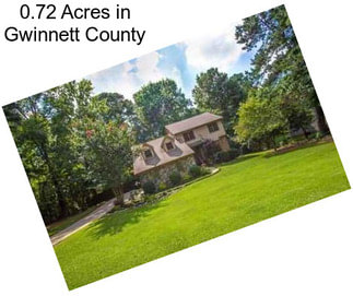 0.72 Acres in Gwinnett County