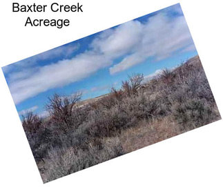 Baxter Creek Acreage