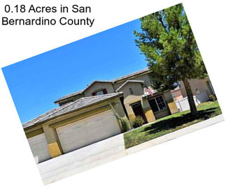 0.18 Acres in San Bernardino County