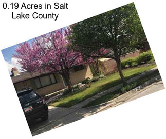 0.19 Acres in Salt Lake County