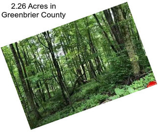 2.26 Acres in Greenbrier County