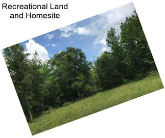 Recreational Land and Homesite