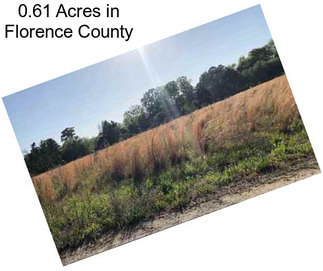 0.61 Acres in Florence County