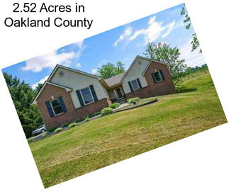 2.52 Acres in Oakland County