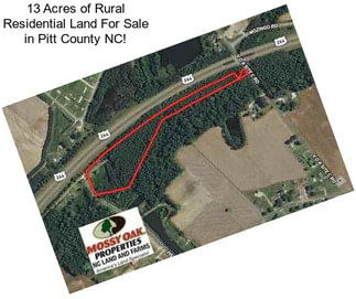 13 Acres of Rural Residential Land For Sale in Pitt County NC!