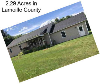 2.29 Acres in Lamoille County
