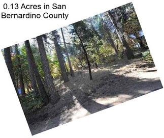 0.13 Acres in San Bernardino County
