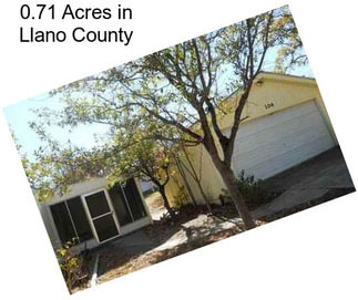 0.71 Acres in Llano County