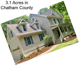 3.1 Acres in Chatham County