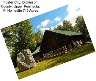 Foster City, Dickinson County, Upper Peninsula, MI Homesite 743 Acres