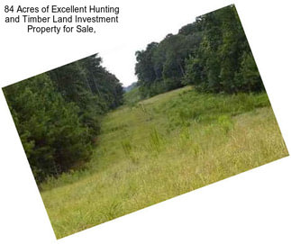 84 Acres of Excellent Hunting and Timber Land Investment Property for Sale,
