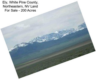 Ely, White Pine County, Northeastern, NV Land For Sale - 200 Acres