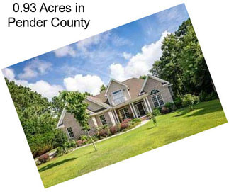 0.93 Acres in Pender County
