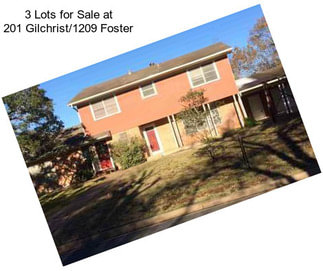 3 Lots for Sale at 201 Gilchrist/1209 Foster