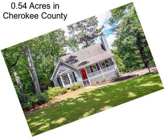 0.54 Acres in Cherokee County