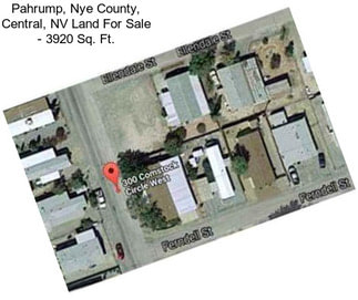 Pahrump, Nye County, Central, NV Land For Sale - 3920 Sq. Ft.