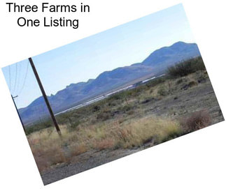 Three Farms in One Listing