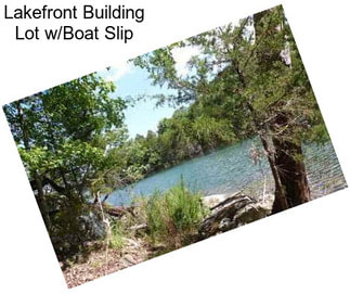 Lakefront Building Lot w/Boat Slip