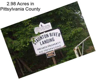2.98 Acres in Pittsylvania County