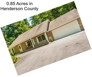 0.85 Acres in Henderson County