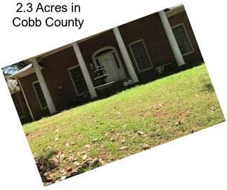 2.3 Acres in Cobb County