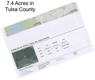 7.4 Acres in Tulsa County