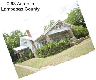 0.63 Acres in Lampasas County