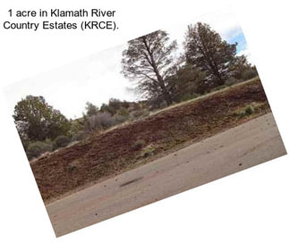 1 acre in Klamath River Country Estates (KRCE).