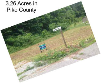 3.26 Acres in Pike County
