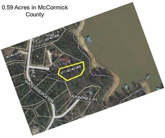 0.59 Acres in McCormick County