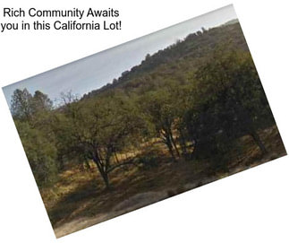 Rich Community Awaits you in this California Lot!