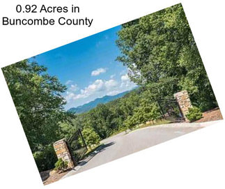 0.92 Acres in Buncombe County
