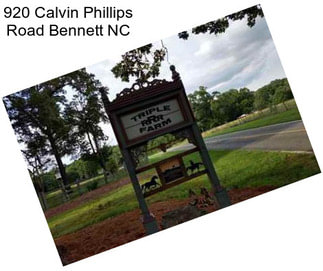 920 Calvin Phillips Road Bennett NC