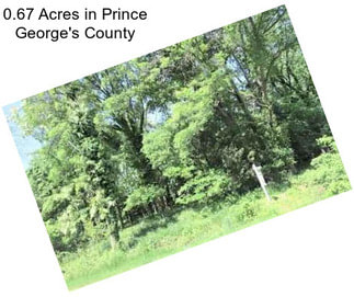 0.67 Acres in Prince George\'s County