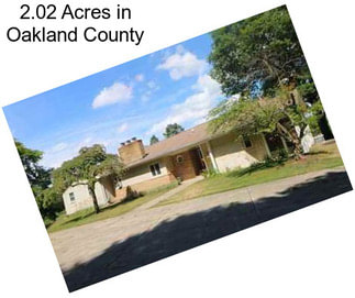 2.02 Acres in Oakland County